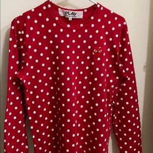 Comme des garçons play polka dot t-shirt